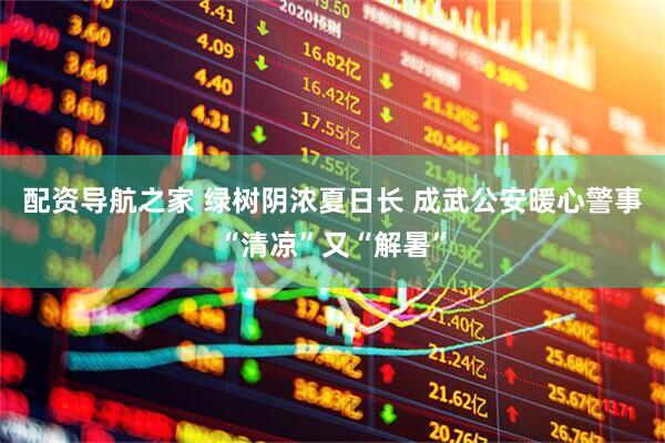 配资导航之家 绿树阴浓夏日长 成武公安暖心警事“清凉”又“解暑”